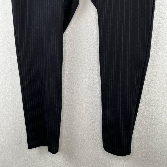Calvin Klein Black Pinstripe Ponte Slim High Rise Pull-On Stretch Pants XL NWT - Picture 8 of 14